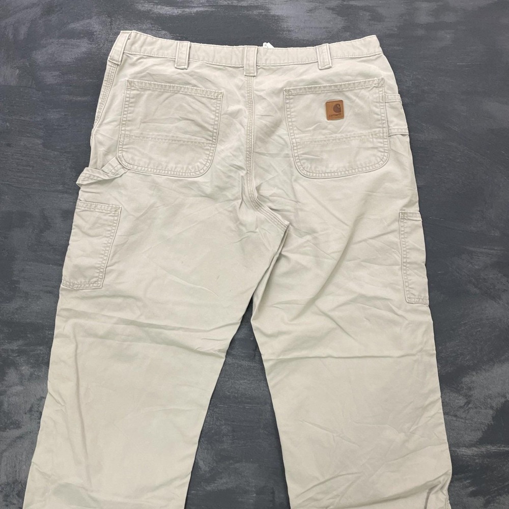 vintage Carhartt Carpenter Work Pants mens 34x28 white 2000s y2k